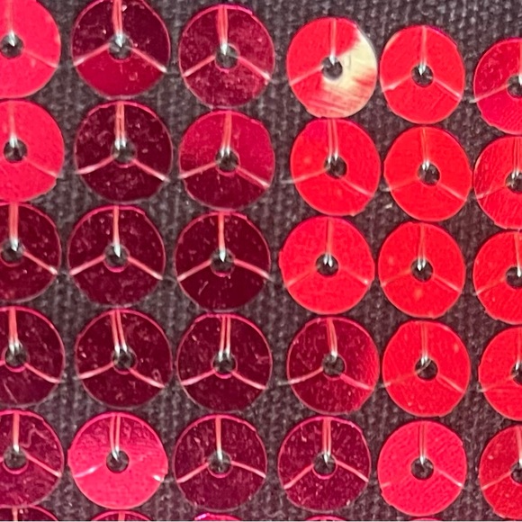 Preloved Gorgeous Hot Pink Sequins Victoria Secret Large Tote and Logo on Front - Picture 3 of 4